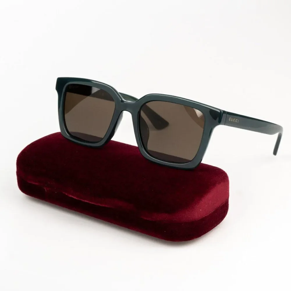 NEW Gucci GG1582SK 003 Opal Blue Grey Brown Unisex Square Sunglasses GG 1582SK